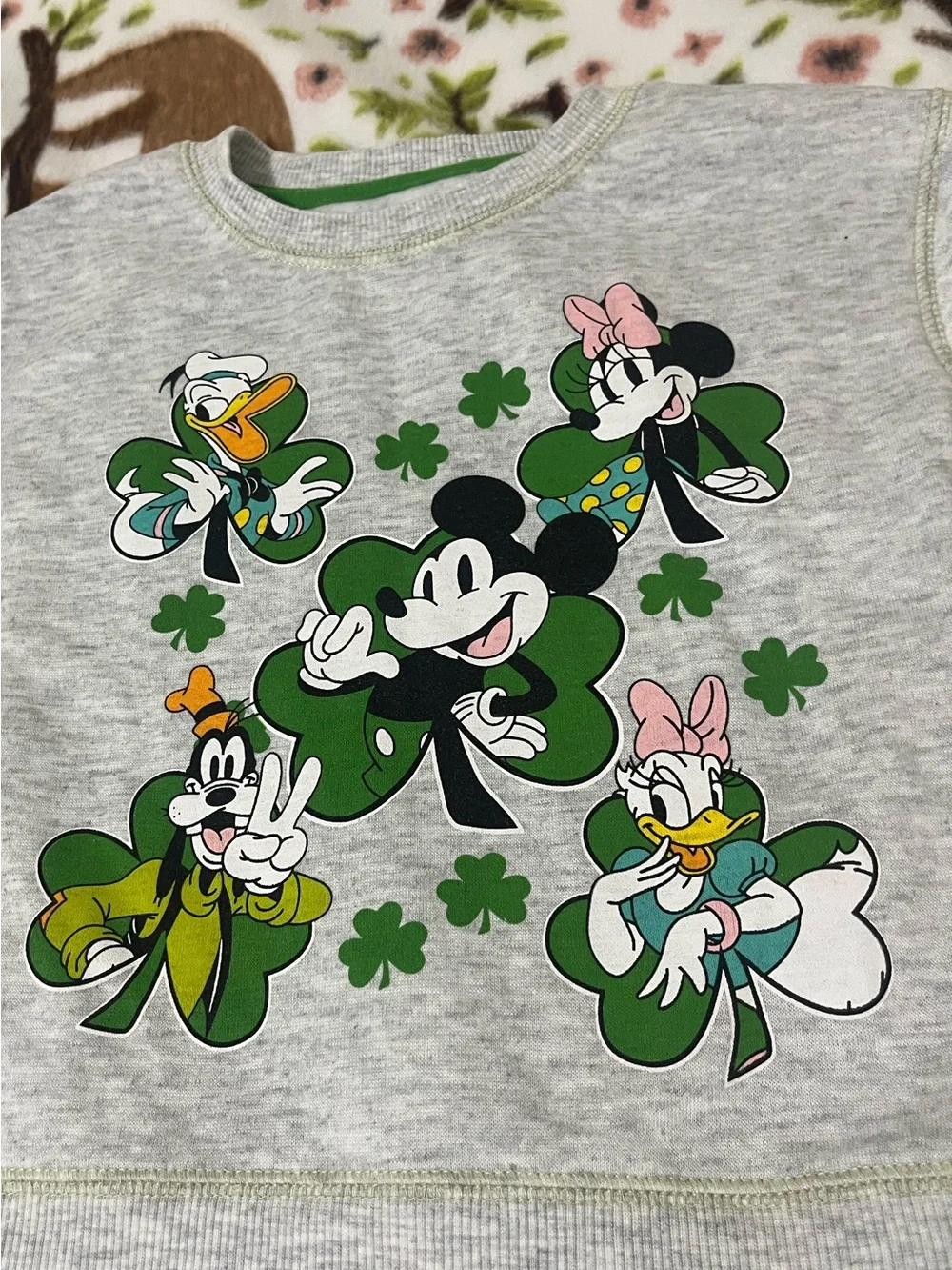Disney Kids' Grey Mickey & Friends Long-Sleeve Sweatshirt - 4T
